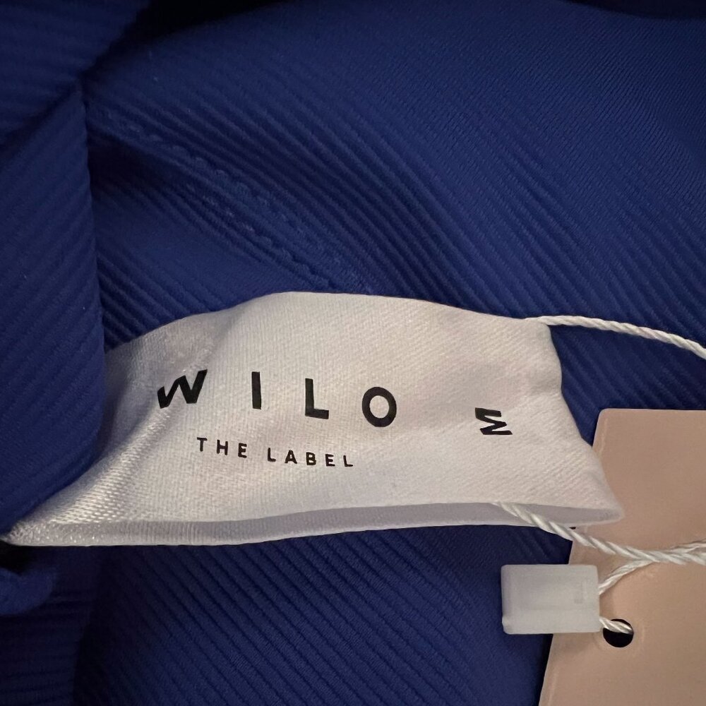 WILO THE LABEL Ribbed Colorblock BLUE Racer Sports Bra sz M - Picture 7 of 10